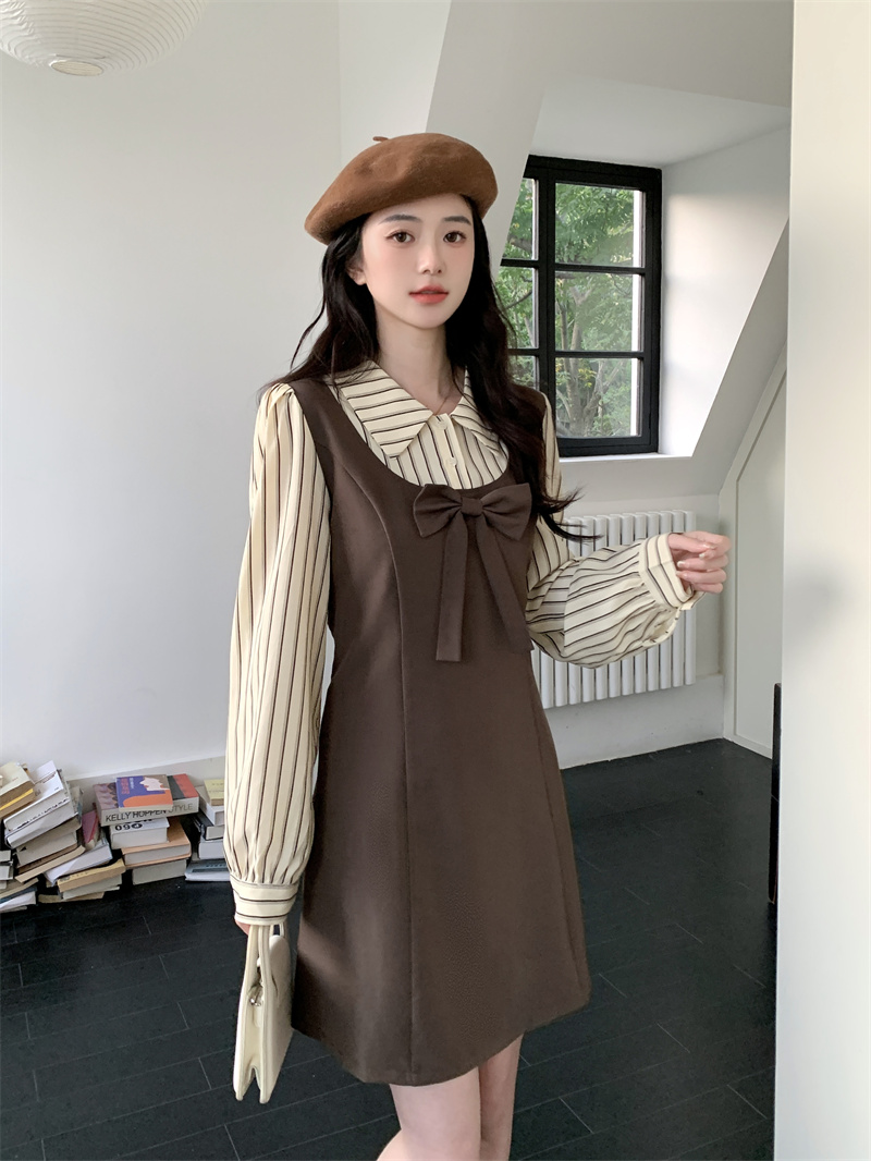 1697998335433_889180.jpg Women's Striped Long Sleeve Shirt Dress 2025 Autumn Plus Size Commuter