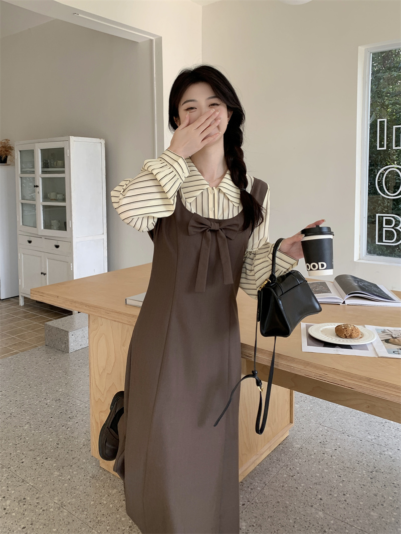1697998399142_803342.jpg Women's Striped Long Sleeve Shirt Dress 2025 Autumn Plus Size Commuter