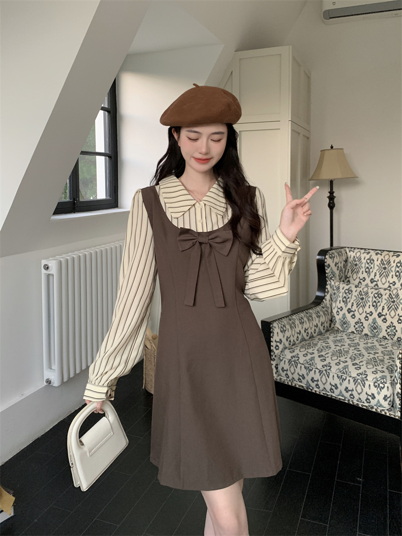 1697998422048_397795.jpg Women's Striped Long Sleeve Shirt Dress 2025 Autumn Plus Size Commuter