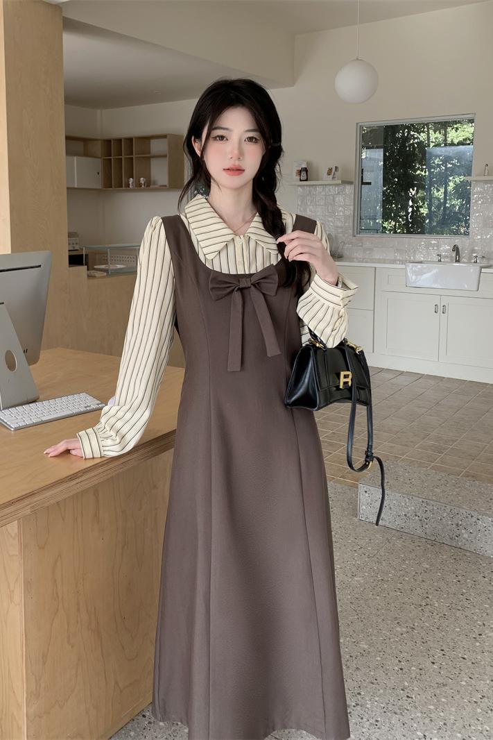 1697998449423_373122.jpg Women's Striped Long Sleeve Shirt Dress 2025 Autumn Plus Size Commuter