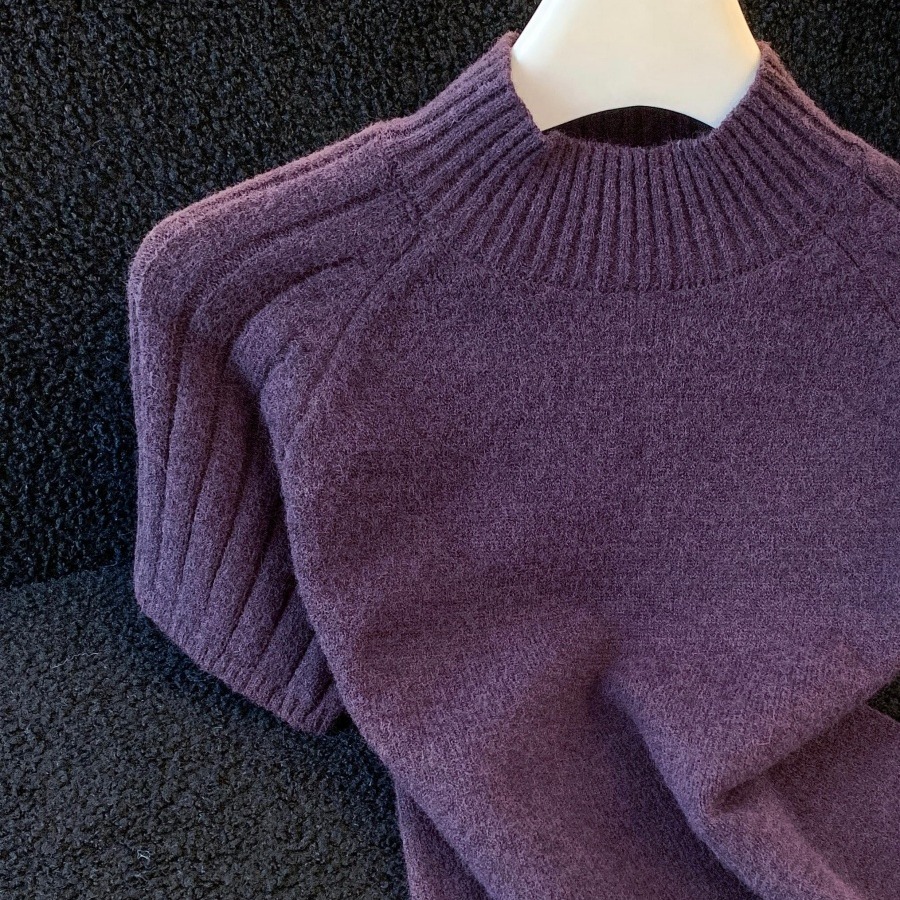 1764006193561_WzGFwI.jpg Women's Half Turtleneck Knit Top Short Sleeve Slim Fit Fall Winter 2026