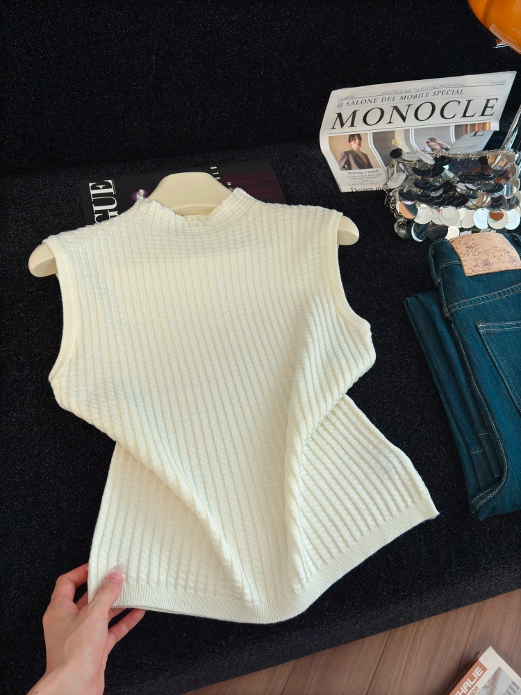 1786335792563_vwOTyB.jpg Korean Style Loose Fit Knit Vest Women Fall New Layering Slimming Comfortable Sleeveless Top