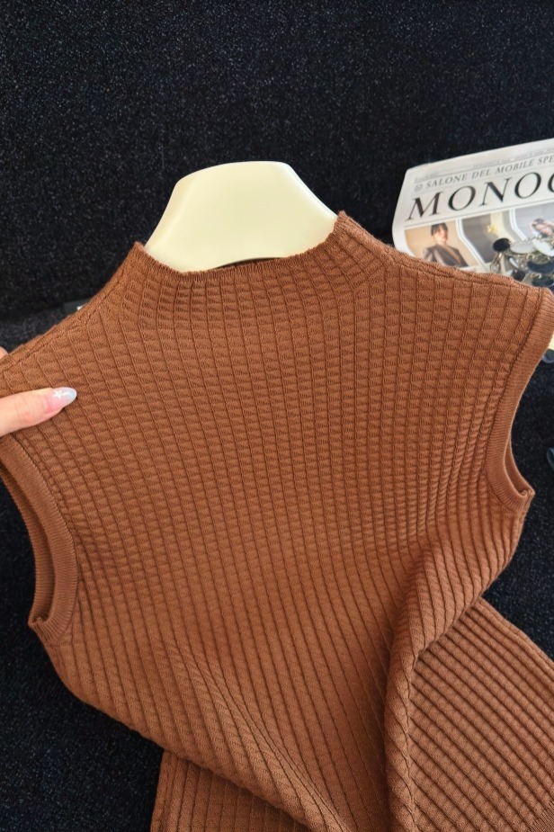 1786336199099_vapMa6.jpg Korean Style Loose Fit Knit Vest Women Fall New Layering Slimming Comfortable Sleeveless Top